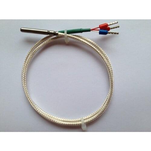 Free shipping Quality 10pc temperature sensor pt1000 2B heraeus pt1000 probe 4*30 water proof temperature sensor PTFE 1M