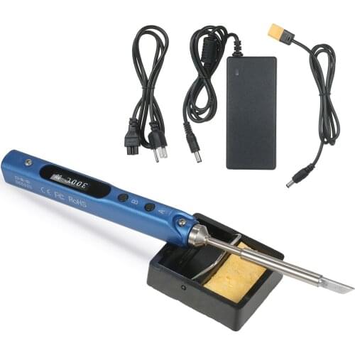 SEQURE Mini Electric Soldering Iron with LED Digital Display Intelligent Soldering Iron Kit with 19V Power Supply Adapter