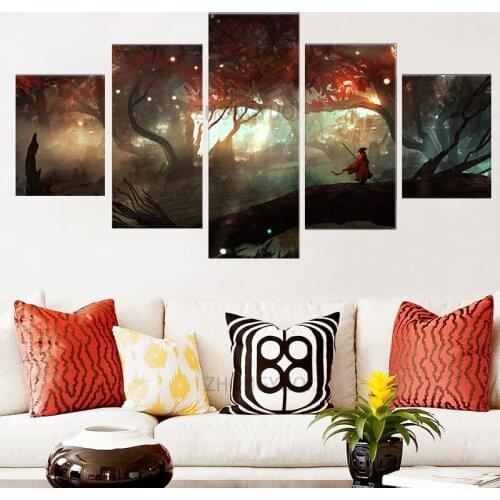 Fantasy Forest Game Poster Artwork Canvas Paintings Wall Art SEKIRO Shadows Die Twice Video Games Art Wall Decor Paintings