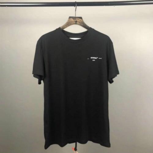 109316 Summer Black Stickers Fashion Classic Arrow Pattern Brand Luxury Versatile Short Sleeve O Neck Loose T-shirt Unisex F1