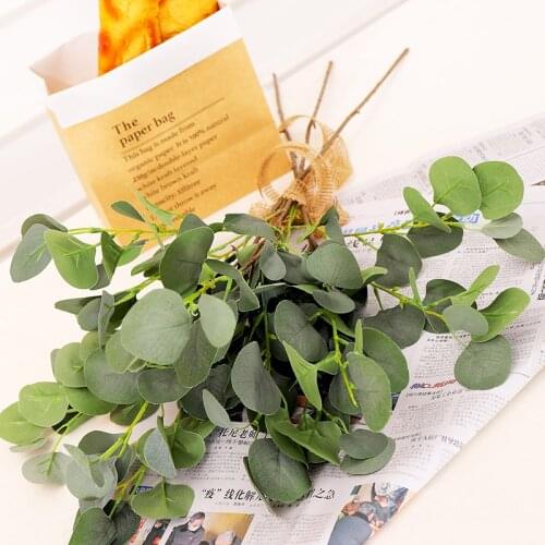 90cm Artificial Plastic Plants Retro Green Silk Apple Leaves Branches For Home Decor DIY Fake Flower Foliage Room Decoration