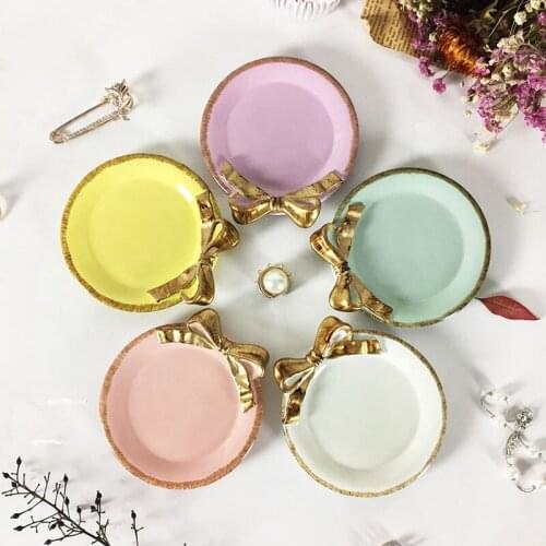 Dishes Creative Japanese-style Round Coaster Resin Crafts Cake Tray Jewelry Storage Dessert Tray