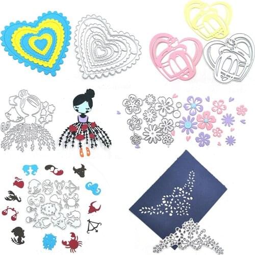 Love Lace Metal Cutting Dies Stencil For Scrapbooking DIY Album Stamp Paper Card Embossing Decor Craft New Dies for 2021