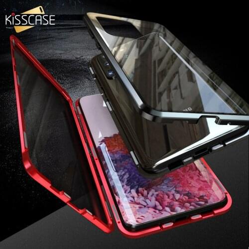 Magnetic Privacy Glass Case For Samsung Note 20 S20 Ultra A50 A70 S8 S9 S10 Plus S10E Note 8 9 10 Case Anti-Spy Magnect Cover