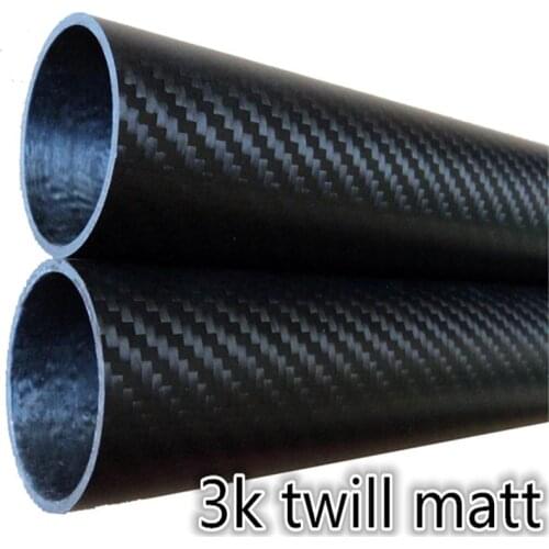 60MM OD x 57MM ID x 500MM100% Roll 3k Matt Carbon Fiber tube / Tubing , wing tube Quadcopter arm Hexrcopter 60*57