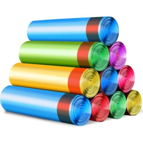 Drawstring closing garbage bag household portable thickening affordable kitchen vest large garbage can plastic bag