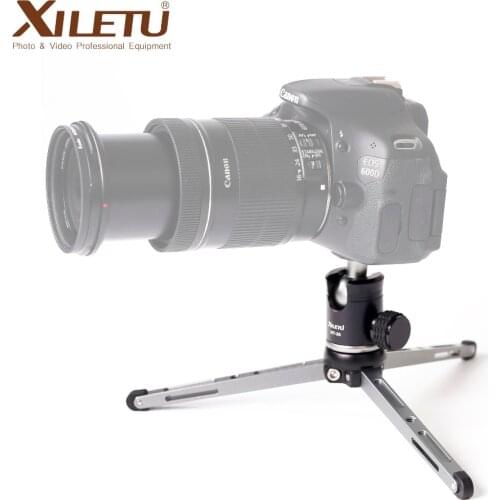 XILETU MT26+XT15 Mini Multifunctional Tabletop Tripod Aluminum Alloy Portable Bracket Ballhead for Cellphone Gopro DSLR Camera
