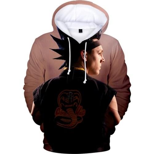 Hot Sale Cobra Kai Hoodies Men Long Sleeve Hooded Sweatshirt High Quality Harajuku Personality 3D Hooded Sweatshirt