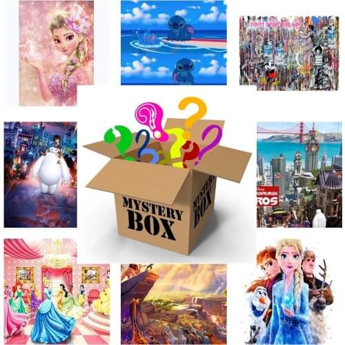 Disney Lucky Product Mystery Box 5D Diamond Painting Square/Round Cross Stitch 50000+ Random Varieties