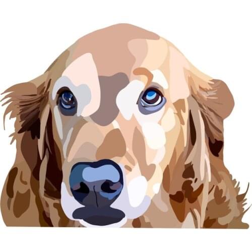 Golden Retriever Sticker | 18x18cm Custom Dog Sticker car accessories for girls car decal