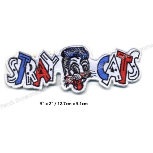 Cats Patch Badge retro rockabilly hot rod iron on greaser jacket vest MOTIF APPLIQUE Rock Punk Badge clothing