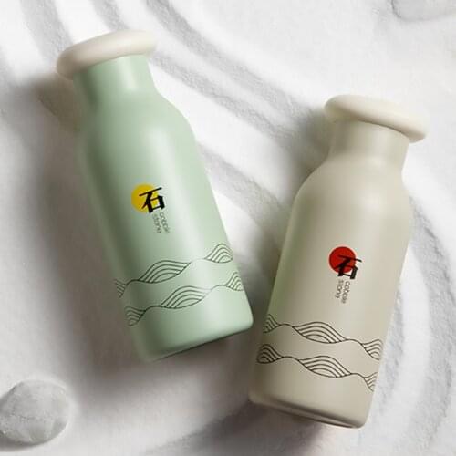 New Design Cobble Thermos Bottle 360ml Vacuum Flask 304 Stainless Steel Tumbler Water Bottle Insulated Tea Coffee Cup Travel