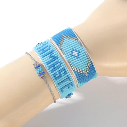 Rttooas Letter Miyuki Braided Bracelet Womens Pulseira Handmade Japanese Beading Gift Mexican Fashion Jewelry Pattern Bracelet