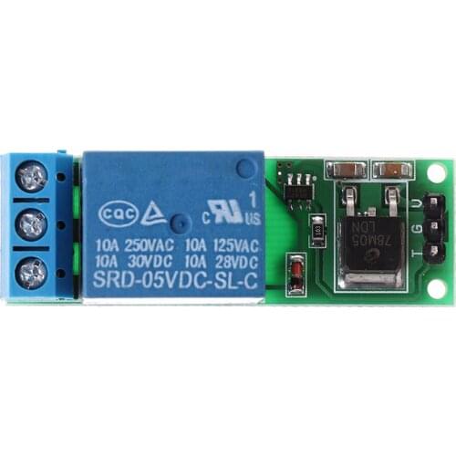 DC 6-24V Flip-Flop Latch Relay Board Bistable Self-locking Low Pulse Trigger Module