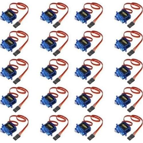 SG90 Mini Gear Mini Servo 9G 1.6KG Mini for RC 250 450 Airplane Helicopter Car Vehicle Boat Models Spare Parts 20PCS