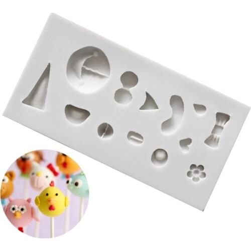 Small Animals Face Design Silicone Mold Fondant Mould Cake Decorating Tool Chocolate Gumpaste Molds, Sugarcraft, Kitchen Gadgets