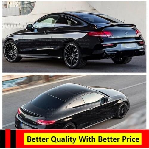 Rear Wing Spoiler For Mercedes-Benz W205 Coupe C-class 2015-2018 W205 2-Door ABS Car Tail Wing Decoration Rear Trunk Spoiler