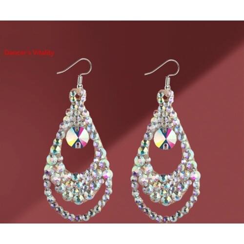 Belly Dance Jewelry Costume Accessory Dancing Earrings Sparkling Crystal Rhinestone Shine Wear Dance earrings accessories