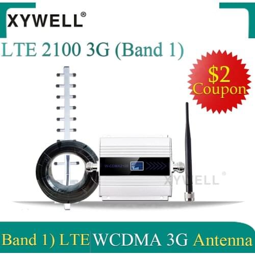 XYWELL 3G cellular signal booster WCDMA 2100MHz Signal Repeater 2100 LTE Band 1 with LCD Display Mobile Phone Signal Amplifier