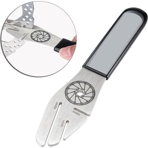 Bike Bicycle Wrench Disc Brake Rotor Alignment Truing Tool Adjustment Durable Stainless Steel Wrench