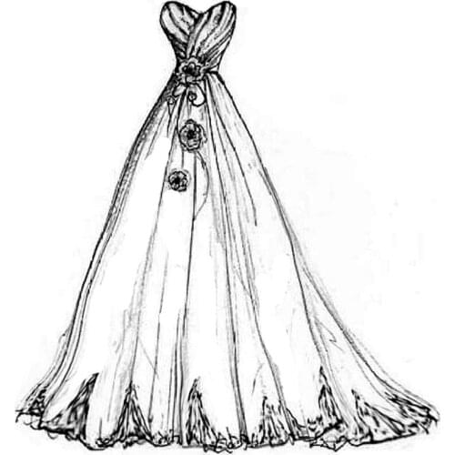 Die Cutting dies Flower wedding dress metal craft paper die Scrapbooking/DIY Embossing mould Easter New Year