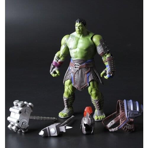 [Funny] 20cm Collection Warrior green giant Action Figure War Hammer Battle Axe Gladiator collect Movable Model Toy Boy Gift