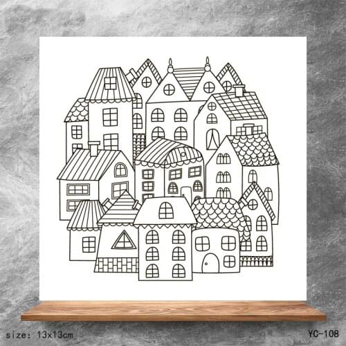 ZhuoAng Beautiful house Clear Stamps/Silicone Transparent Seals for DIY scrapbooking photo album Clear Stamps