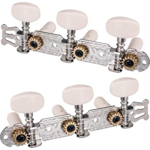 1 Pair Silver Guitar Tuning Pegs Classical Guitar String Tuning Tuners Machine Heads