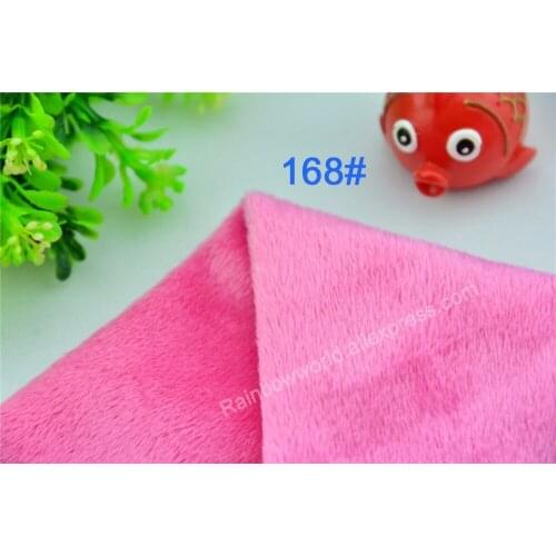 168# rose Super soft velvet fabric microfiber brushed velboa hair height 2-3mm for DIY stuffed toy blanket pillows(10 pieces)