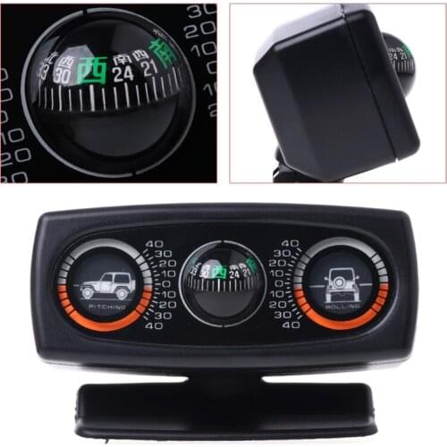 3 In 1 Car Compass Inclinometer Angle Slope Level Meter Finder Gradient Balancer
