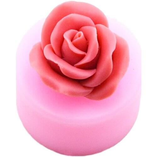 3D Rose Flower shaped birthday wedding fondant cake border decoration silicone mould chocolate jelly handmade soap mould