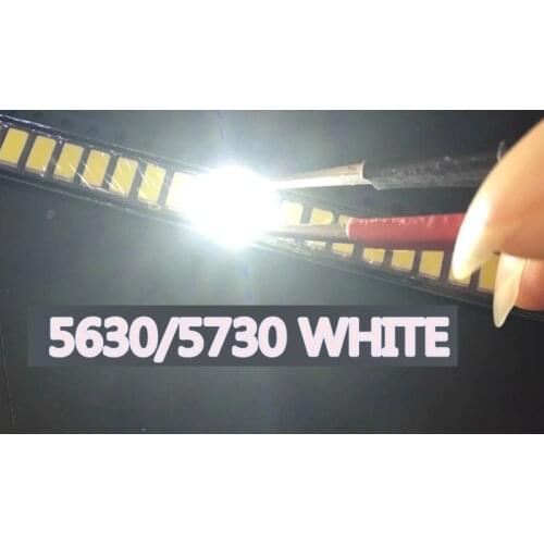 5630/5730-CW/WW 0.5W-150Ma 50-55lm 6500K White Light SMD 5730 5630 LED 5730 diodes (3.2~3.4V) 50PCS