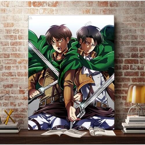 WTQ Anime Posters Attack on Titan Canvas Painting Levi Ackerman Decorative Wall Decor Wall Art Picture Room Decor Home Decor