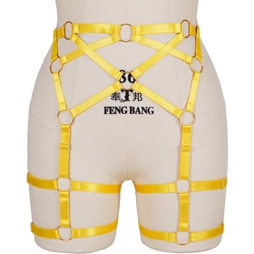 Bondage Body Harness For Women Adjust Waist Suspender Belt Size Fetish Erotic Lingerie Punk Gothic Style Garters Accessories