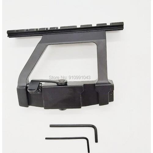 Quick release 20mm Rail Tactical Side Rail Lock Scope Mount Base Compatible with AK 74U Rifle