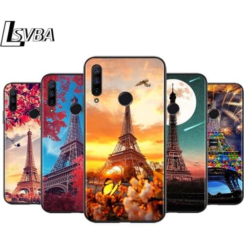 Eiffel Tower for Huawei Honor 30 20S 20 10i 9S 9A 9C 9X 8X 10 9 Lite 8A 7C 7A Pro Phone Case Black Cover