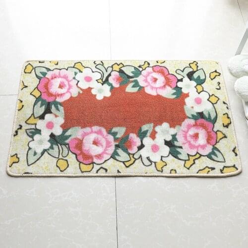 Floral Rugs And Carpets For Home Living Room Shaggy Carpet Non-slip Kitchen Mat Doormat For Bath Almofada Kitchen Accessories
