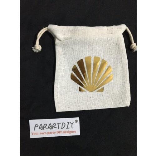 Custom Seashell mermaid Bachelorette Hangover bridal shower recovery Survival Kit wedding favor gift bags party Candy pouches