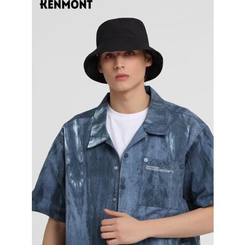 Kenmont camouflage collapsible sunblock fisherman cap mens summer fast drying, breathable, thin UV protection basin cap