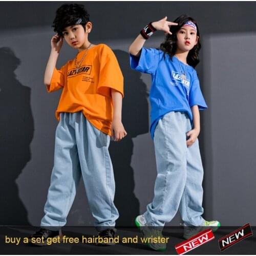 Kids Clothing Set Loose T-shirt Jeans 2pcs Outfit Causal Style Outwear