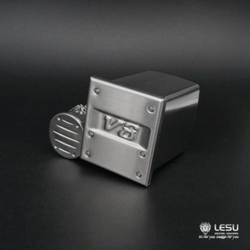 LESU Metal Exhaust Tank V8 For 1/14 DIY Tamiya Benz RC Tractor Truck Remote Control Car TH09775