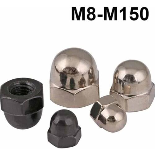M3 M4 M5 M6 M8 M10 M12 Acorn Cap Nuts Dome Cap Nut Ni-plated/Black Zinc Carbon Steel Blind Nut
