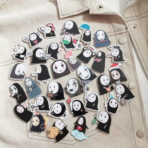 Cute Cartoon Brooch Faceless Man Fun Badge Acrylic Pin Kawayi Womens Clothing Icon Backpack Decoration Brooch Gift for Fans