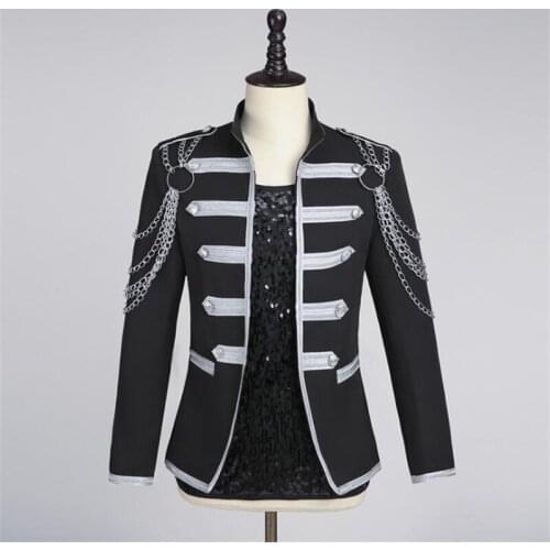 Sequin blazers mens suits costumes new style nightclub bar boys band rock singer americana hombre ropa de terno masculino black