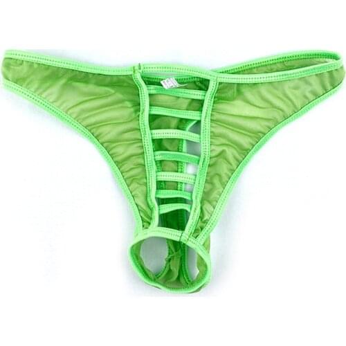 Sexy Gay Men Underwear Cross Strap Briefs Low Waist Men Thong Jockstrap Cotton Male Panties G String Thong Club T-Back Lingerie