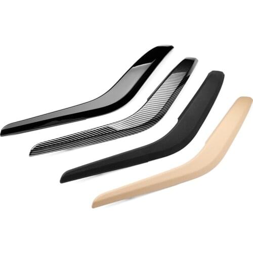 Carbon Fiber Front Rear Left/Right Car Interior Inner Door Handle Inner Pull Trim Cover For BMW X1 E84 09-16 Armrest Accessories