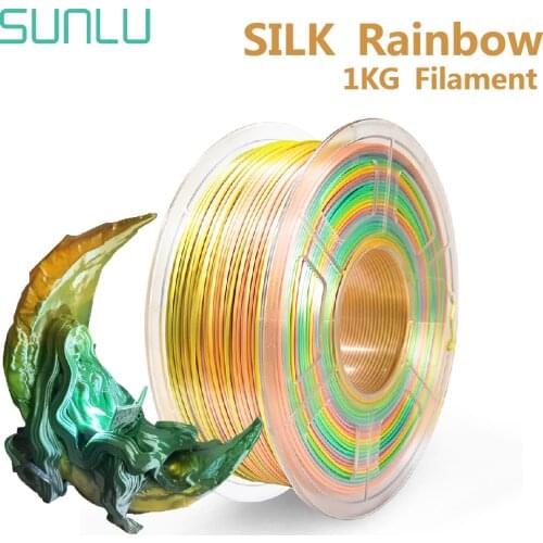SUNLU SILK PLA 3D Filament 1.75MM Plastic PLA Filament Silk Texture 3D Printing Materials 1KG With Spool