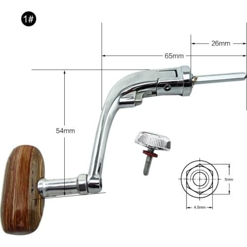 New Metal Spinning Reel Folding Rocking Arm Wheel Grasp Wooden Rocking Handle Fishing Accessories ASD88