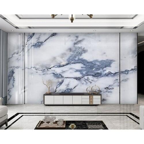 Wallpaper 3d photo mural papel de parede jazz white blue diamond marble landscape tile light luxury background 3d wallpaper