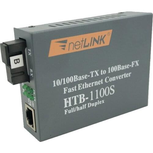 Wholesale NetLINK Media Converter HTB-1100S-A/B Optical Fiber Media Transceiver 25km SC 10/100M Single Mode Single Fiber